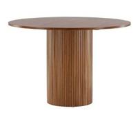 Table à Manger Ronde Bianca 110cm Noyer Marron G