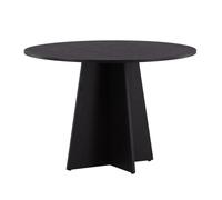 Table à Manger Ronde "Bootcut" 110cm Noir