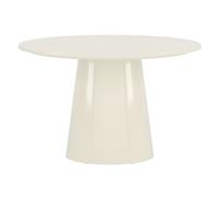 Table à Manger Ronde Brillante "Lanzo" 120cm Beige