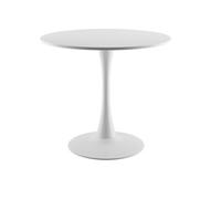 Table à Manger Ronde Capacité 113,4kg pour 2 à 4 Personnes Meuble Moderne Blanc