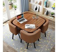 Table à manger ronde compacte pour 4 personnes - 31.5in / 80 cm peu encombrante pour la maison, la réception de bureau, la pause café et les petites salles de réunion