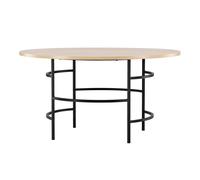 Venture Home - Table de repas ronde Ø140 cm Copenhagen beige, noir Beige, Noir G