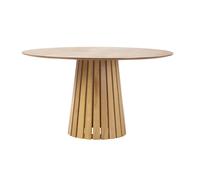 Table à manger ronde en bois clair chêne D137 cm DITA