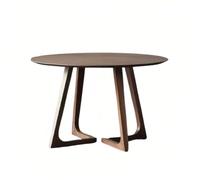 Table à manger ronde en bois massif, table de cuisine ronde de style noyer du milieu du siècle dernier, table ronde multifonctionnelle, pour salle à manger maison, café, restaurant 80 * 80 * 75cm