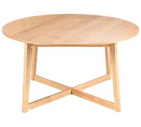 Table à Manger Ronde en Bois MDF Placage Bois Salle à Manger Salon Chêne Clair