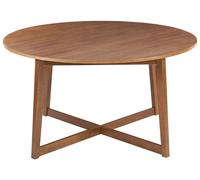 Table à Manger Ronde en Bois MDF Placage Bois Salle à Manger Salon Chêne Foncé