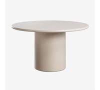 Table à manger ronde en MDF Rodeo Tapioca Beige Ø130 cm