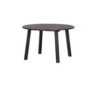 Table à manger ronde extensible chêne noir LANGE JAN