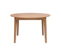 Table à manger ronde extensible en bois clair chêne L120-150 cm ANSEL