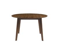 Table à manger ronde extensible finition noyer L120-150 cm LEENA