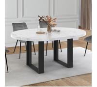 IDMarket - Table à Manger Extensible Ronde Phoenix 110-150 cm