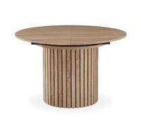 Table à Manger Ronde Extensible "Karo" 120cm Naturel