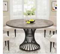 Table à manger ronde - LITTLE TREE - Little Tree - 119×119×76,5 cm - Gris - Pieds métal
