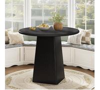 Table à manger ronde - LITTLE TREE - Little Tree - 80×80×75 cm - Bois massif - Noir