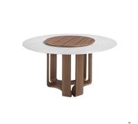 Table à manger ronde marbre porcelaine 1137C, Ø150 x 75