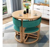 Table à manger ronde moderne avec chaises compactes pour salon, cuisine, salle de conférence - Mobilier de salle à manger bas pour petits espaces A22