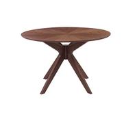 Table à manger design ronde noyer D120 cm DIELLI