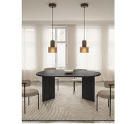 Table à manger ronde - OVO - Aspect frêne Portland - Extensible - 110-190×110 cm