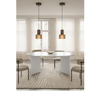 Table à manger ronde - OVO - Blanc - Extensible - 110-190×110 cm