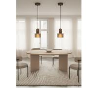 Table à manger ronde - OVO - Cappuccino - Extensible - 110-190×110 cm