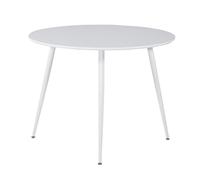Table à Manger Ronde "Plaza" 100cm Blanc
