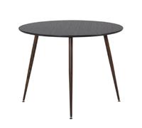 Table à Manger Ronde "Plaza" 100cm Noir & Marron