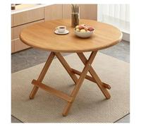 Table À Manger Ronde Pliable for Petits Espaces, Tables De Cuisine Circulaires Pliantes en Bois, Portables Et Pliables for La Maison, Le Patio, Camping(Natural,70x72cm)