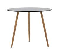 Table a manger fixe sans tiroir rond en MDF 90 x 90 x 75 cm