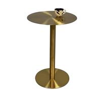Table à manger ronde pour petit-déjeuner - Table d'appoint basse en acier inoxydable | Table de cocktail Table de bar de bistro Tables de pub | Table De Bout De Canapé Or Argent(A,40x40x75cm)