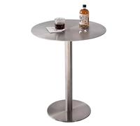 Table à manger ronde pour petit-déjeuner - Table d'appoint basse en acier inoxydable | Table de cocktail Table de bar de bistro Tables de pub | Table De Bout De Canapé Or Argent(B,40x40x75cm)