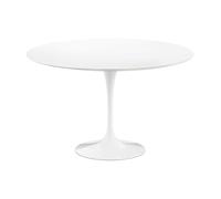 Knoll International Table à manger Saarinen Ø152cm blanc structure blanche
