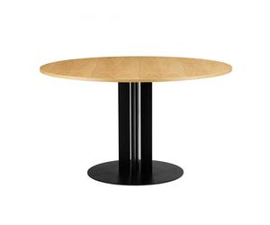 Table à manger Scala Ø 130cm black powdercoated steel frame