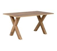 Table à manger seule MANZANO - Rectangulaire - Décor Chêne Flagstaff - 8 personnes - L160 x H75 x P90 cm