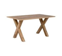 Finori Table à manger MANZANO rectangulaire décor Chêne Flagstaff 8 personnes L160×H75×P90 cm