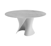 Table à manger structure blanc S Table Ø156cm marbre H 73cm / Ø156cm