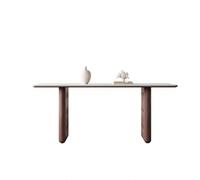 Table à Manger Table à Thé Table à Manger en Bois Moderne et Simple, Couleur Noyer, Style rétro, rectangulaire, Grain de, Plateau Pierre Tables Basses pour Le Salon