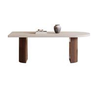 Table à Manger Table à Thé Table À Manger Rectangulaire en Bois Style Rétro, Petite Taille, Couleur Noyer Tables Basses pour Le Salon
