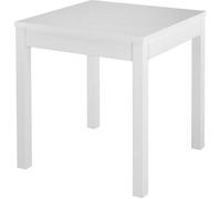 Table à manger, table de cuisine de 2 à 4 personnes, en pin massif laqué blanc 90.70-50AW