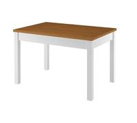 Table à manger, table de cuisine de 4 à 6 personnes, pin massif en deux couleurs 90.70-51BE
