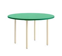 Table à manger Two-Colour structure ivoire Ø120cm powder coated steel base