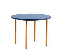 Table à manger Two-Colour structure ocre Ø105cm powder coated steel base