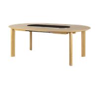 Table à Manger Umage Comfort Circle Smooth avec Rallonge, Chêne/ Noir/acier