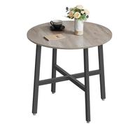 Table à Manger - VASAGLE - Style Industriel - Grège Chiné et Noir d'Encre - 80 x 75 cm