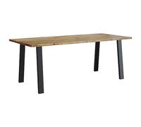 Table a manger fixe sans tiroir 2 personnes rectangulaire en Bois massif 200 x 90 x 75 cm