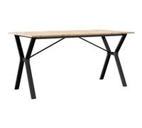 Table Basse Cadre en Y Table d'Appoint Salon Bois de Pin Massif et Acier vidaXL