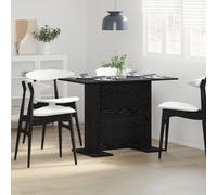 Table À Manger Vidaxl Noir Chêne 110x60x75 Cm Bois D'ingénierie Noir