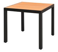 Table à Manger WPC Aluminium Marron 80x80x74 cm Table de Jardin Patio vidaXL