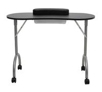 Table à manucure pliable - Bonne Vie - avec roulettes Noir ZLH•497637500