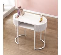 Table à Ongles De Manucure avec Tables D’appoint Modernes, étagère Découpée, Table D’Art D’ongle Arrondie à Double Couche D’Or pour Salon De Beauté Et De Coiff, Style 1, 120 * 40 * 76cm