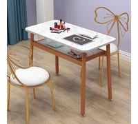Table à ongles professionnelle en bois pour salon de beauté - Poste de travail ouvert pour techniciens des ongles Parfait pour une utilisation à la maison et en salon Comprend un TAV pour plus de
